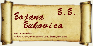 Bojana Bukovica vizit kartica